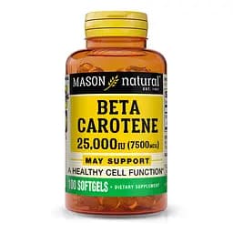 Вітаміни та мінерали Mason Natural Beta Carotene 25000 IU 100 капсул
