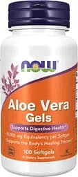 Натуральна добавка NOW Aloe Vera gels, 100 капсул