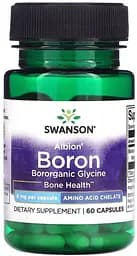 Вітаміни та мінерали Swanson Albion Boron Bororganic Glycine, 60 вегакапсул