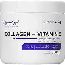 Для суглобів та зв'язок OstroVit Collagen + Vitamin C Natural 200 г