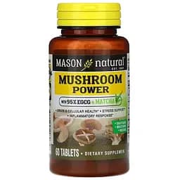 Гриби Mason Natural Mushroom Power для здоров'я мозку та клітин 60 таблеток