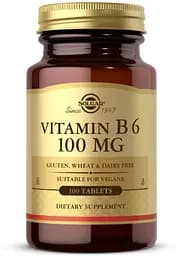 Витамины и минералы Solgar Vitamin B6 100 mg, 100 таблеток
