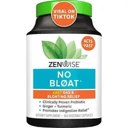 Устранение вздутия живота и газообразования Zenwise No Bloat 160 капсул