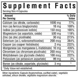 Мультимінерали + Бор + Залiзо Bluebonnet Nutrition 90 вегетаріанських капсул - мініатюра 2