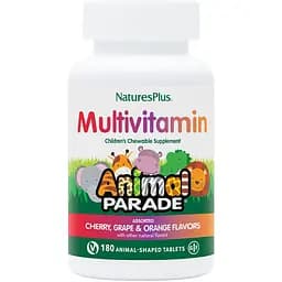 Витамины и минералы Natures Plus Animal Parade Children’s Multivitamin 180 жевательных таблеток Ассорти вкусов
