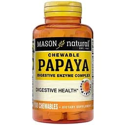 Папайя, комплекс травних ферментів Mason Natural Papaya, Digestive Enzyme Complex 100 жувальних таблеток - мініатюра 3