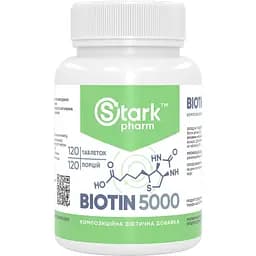 Біотин Stark Pharm Stark Biotin 5000, 120 таблеток (100-79-0897700-20)