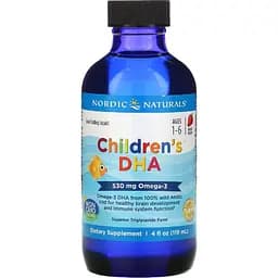 Риб'ячий жир для дітей Nordic Naturals Children's DHA зі смаком полуниці 535 мг 119 мл