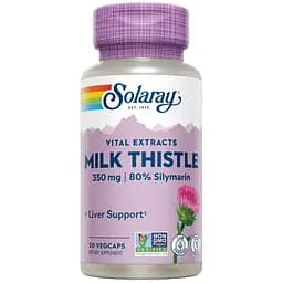 Екстракт насіння розторопші Solaray Milk Thistle Seed Extract One 350 мг 30 веганських капсул - мініатюра 1