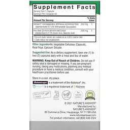 Ашваганда та базилік священний Nature's Answer Ashwagandha & Holy Basil 550 мг 60 вегетаріанських капсул - мініатюра 3