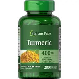 Натуральна добавка Puritan's Pride Turmeric 400 mg 200 капсул