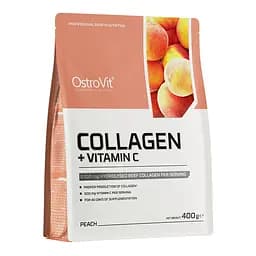 Препарат для суглобів і зв'язок OstroVit Collagen + Vitamin C Персик 400 г