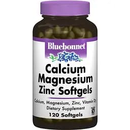Кальцій, магній, цинк Bluebonnet Nutrition 120 желатинових капсул