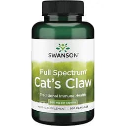 Натуральна добавка Swanson Cat's Claw 500 mg Full Spectrum, 100 капсул - мініатюра 1