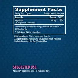 Магній Хелат Haya Labs Chelated Magnesium 200 мг 60 капсул - мініатюра 3
