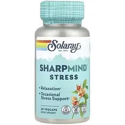Ноотропи від стресу Solaray SharpMind Nootropics Stress 30 веганських капсул - мініатюра 3