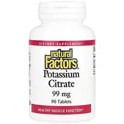 Дієтична добавка Natural Factors Potassium Citrate 99 мг 90 таблеток - мініатюра 1