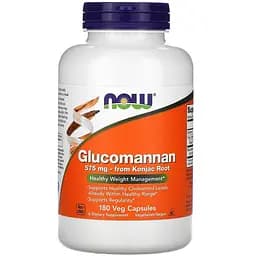 Глюкоманнан Now Клітковина в капсулах 180 шт.