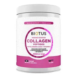 Морський колаген з гіалуроновою кислотою та вітаміном С  Biotus Marine Sourced Collagen Peptid Hyaluronic Acid  Vitamin C 5000 мг 400 г