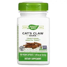 Кора котячого кігтя Nature's Way Cat's Claw Bark, 100 вегакапсул для підтримки імунної системи