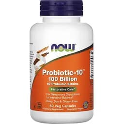 Пробіотики і пребіотики NOW Probiotic-10 100 billion 60 вегакапсул