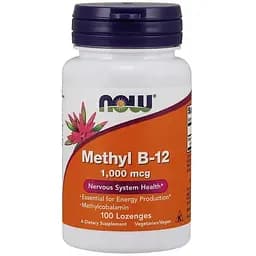 Вітамін Methyl B-12 Now Nervous System Health 1000 мкг 100 таблеток