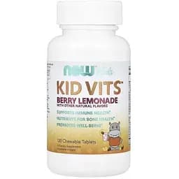Мінерально-вітамінний комплекс NOW Kids Kid Vits, 120 жувальних таблеток для дітей - Ягідний лимонад