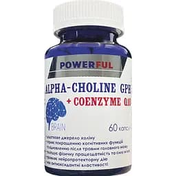 Альфа-холин глицерофосфат + Коэнзим Q10 Powerful 500 мг 60 капсул