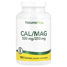 Кальцій та магній NaturesPlus Cal/Mag 500 mg/250 mg 180 таблеток