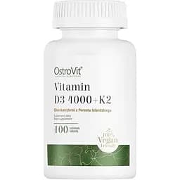 Вітаміни та мінерали OstroVit Vege Vitamin D3 4000 +K2 100 таблеток