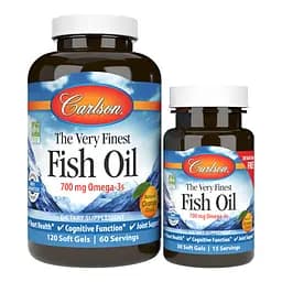 Жирные кислоты Carlson Labs The Very Finest Fish Oil 700 mg Апельсин 120+30 капсул
