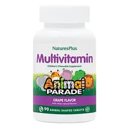 Вітаміни та мінерали NaturesPlus Animal Parade Children's Multivitamin 90 жувальних таблеток Виноград