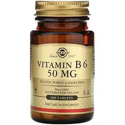 Вітамін В6 Solgar Vitamin B6 50 мг 100 таблеток