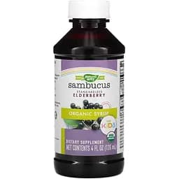 Натуральна добавка Nature's Way Organic Sambucus for Kids Standardized Elderberry Ягода 120 мл