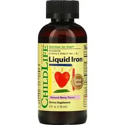 Рідке залізо для дітей ChildLife Liquid Iron зі смаком ягід 118 мл