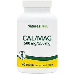 Витамины и минералы Natures Plus Cal/Mag 500 мг/250 мг 90 таблеток