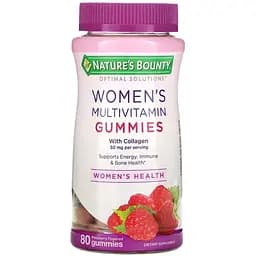 Мультивітаміни для жінок Nature's Bounty Women's Multivitamin Gummies смак малини 80 жувальних цукерок