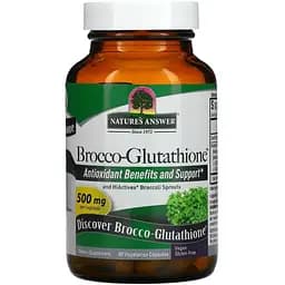 Брокко-глутатион Nature's Answer Brocco-Glutathione 500 мг 60 вегетарианских капсул