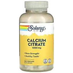 Витамины и минералы Solaray Calcium Citrate, 1000 mg