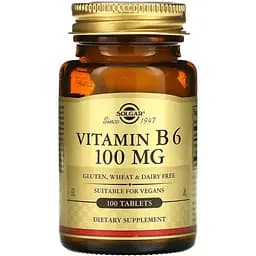 Витамин В6 Solgar 100 мг 100 таблеток