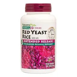 Натуральна добавка Natures Plus Herbal Actives Red Yeast Rice 600 mg, 60 таблеток