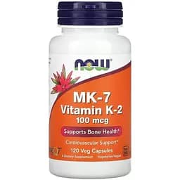 Вітаміни та мінерали Now Vitamin K2 (MK7) 100 мкг 120 вегакапсул