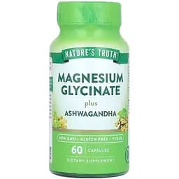Магній гліцинат плюс ашваганда Nature's Truth Magnesium Glycinate Plus Ashwagandha 60 капсул