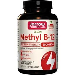 Витамины и минералы Jarrow Formulas Methyl B-12 5000 мкг 60 жевательных таблеток Вишня