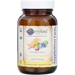Вітамін D3 Garden of Life My Kind Organics 50 мкг з малиново-лимонним смаком 30 таблеток (GOL11861)