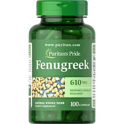 Натуральная добавка Puritan's Pride Fenugreek 610 mg 100 капсул