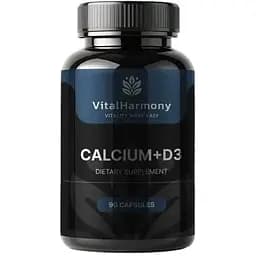 Кальцій і вітамін D VitalHarmony Calcium + D3, 90 капсул