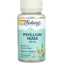 Лушпиння насіння подорожника Solaray Psyllium Husk 525 мг 100 вегетаріанських капсул