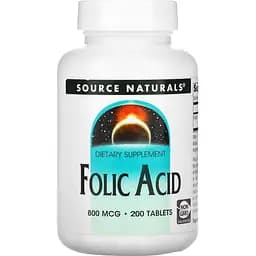 Фолиевая кислота Source Naturals Folic Aci 800 мкг 200 таблеток