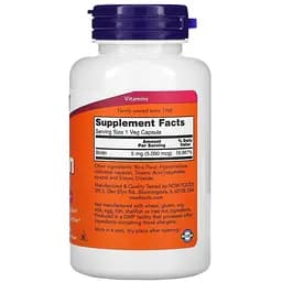 Біотин Now Foods Biotin 5000 мкг 120 капсул - мініатюра 2
